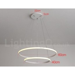 Dæmpbar Outside the Circles Light Pendel Light med fjernbetjening moderne design ringe