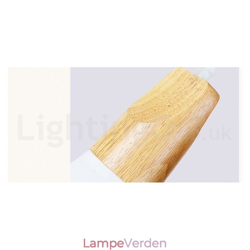 Wood Modern 1 lys 3 lys pendel med stofskærm