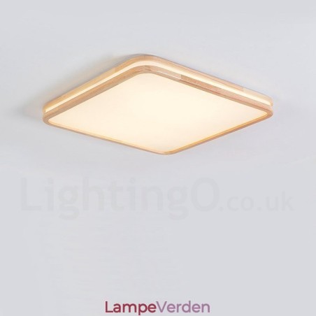 Ultra tynd rund firkantet rektangel træ loftslampe massivt træ akryl skærm Loftslampe Nordic Style Ultra tynd rund firkantet rektangel træ loftslampe massivt træ akryl skærm Loftslampe Nordic Style
