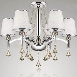 Moderne moderne krystal krom metal lysekrone