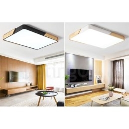 Dæmpbar Ultratynd multifarver rektangel træ loftslampe med akrylskærm Loftslampe Nordic Style