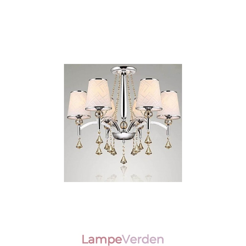 Moderne moderne krystal krom metal lysekrone