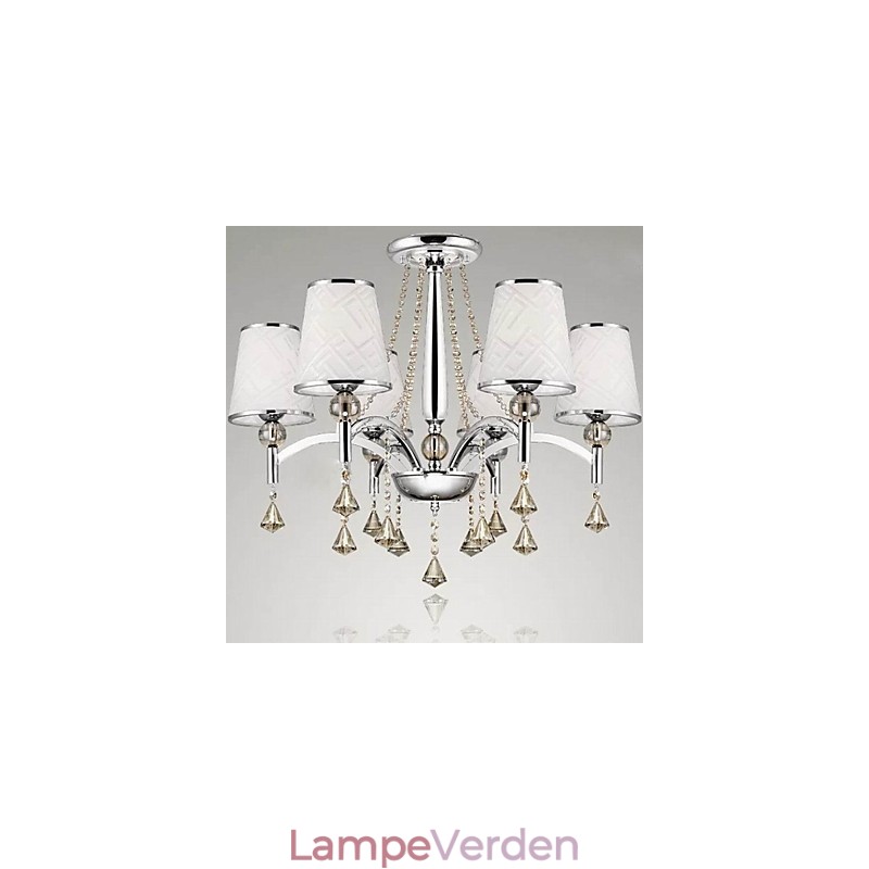 Moderne moderne krystal krom metal lysekrone