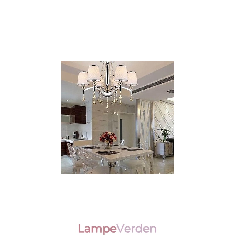 Moderne moderne krystal krom metal lysekrone