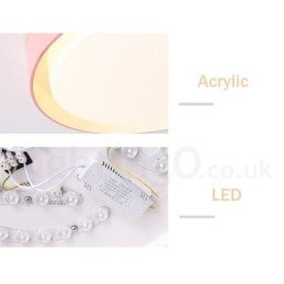 Dæmpbar multifarver cirkulær træloftslampe med akrylskærm Loftslampe Nordic Style