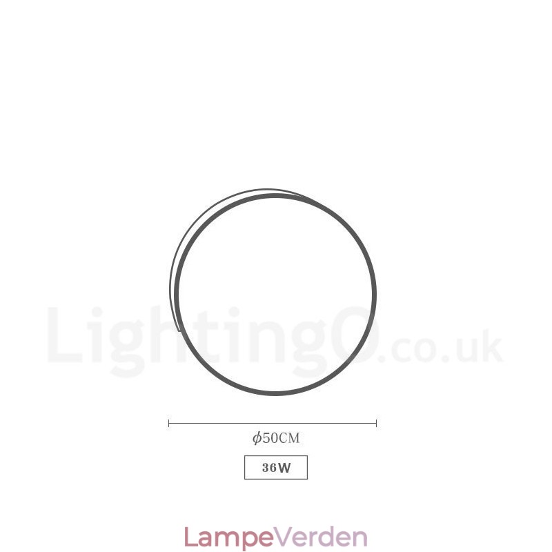 Dæmpbar Multifarver Rund Træ Loftslampe med Acryl Skærm Loftslampe Nordic Style