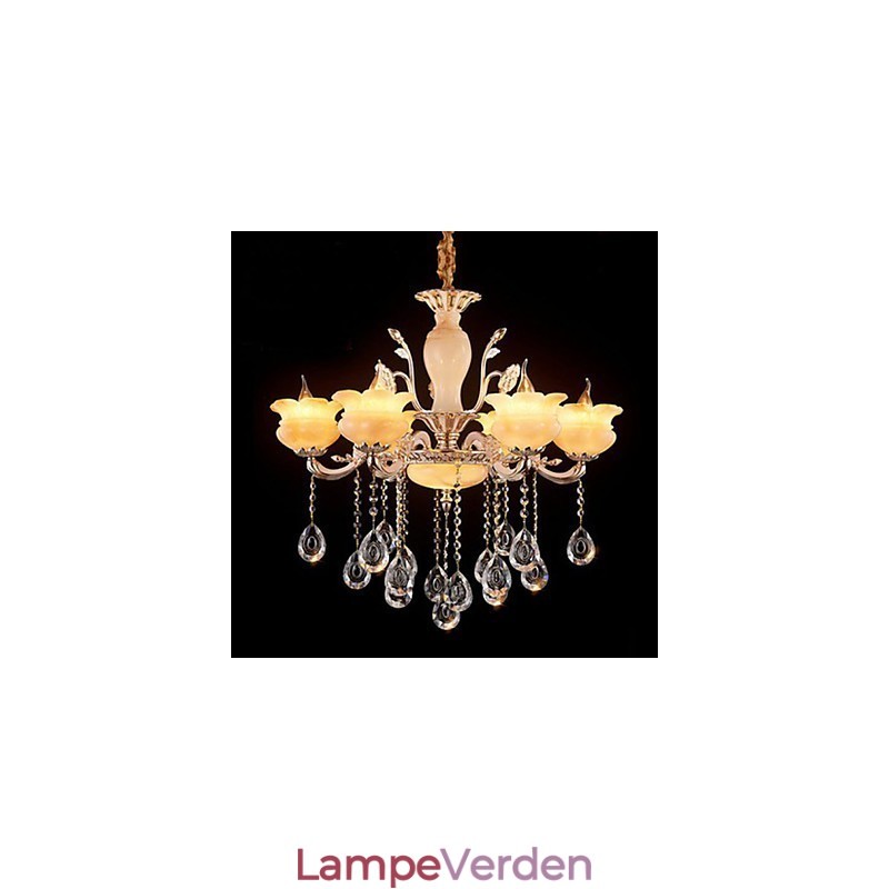 Jade Crystal Pendel lampe Candle Style lysekrone
