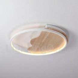Dæmpbar hvid sky rund træloftslampe Ultratynd loftslampe kan også bruges som væglampe