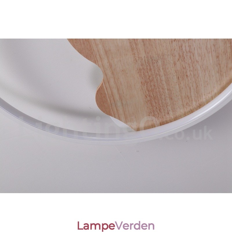 Dæmpbar hvid sky rund træloftslampe Ultratynd loftslampe kan også bruges som væglampe