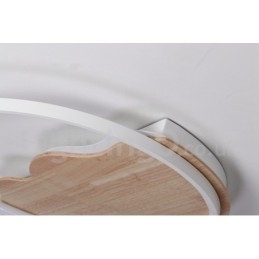 Dæmpbar hvid sky rund træloftslampe Ultratynd loftslampe kan også bruges som væglampe