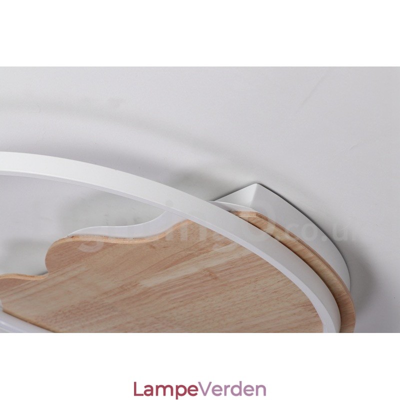 Dæmpbar hvid sky rund træloftslampe Ultratynd loftslampe kan også bruges som væglampe