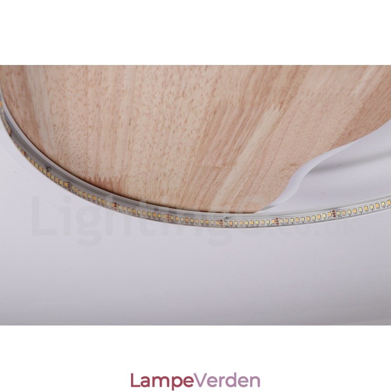 Dæmpbar hvid sky rund træloftslampe Ultratynd loftslampe kan også bruges som væglampe