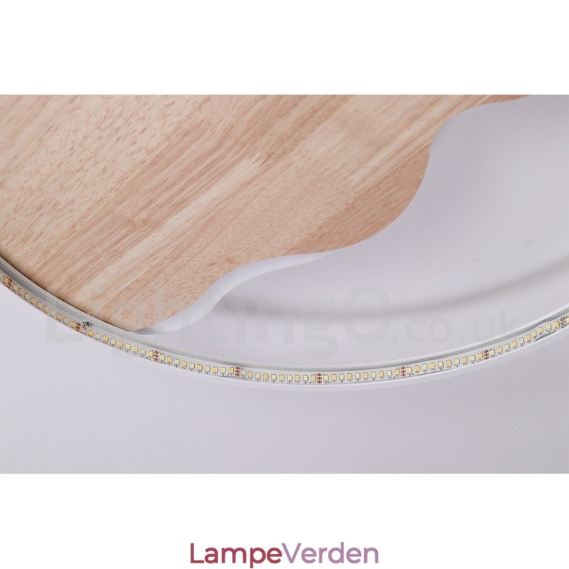 Dæmpbar hvid sky rund træloftslampe Ultratynd loftslampe kan også bruges som væglampe