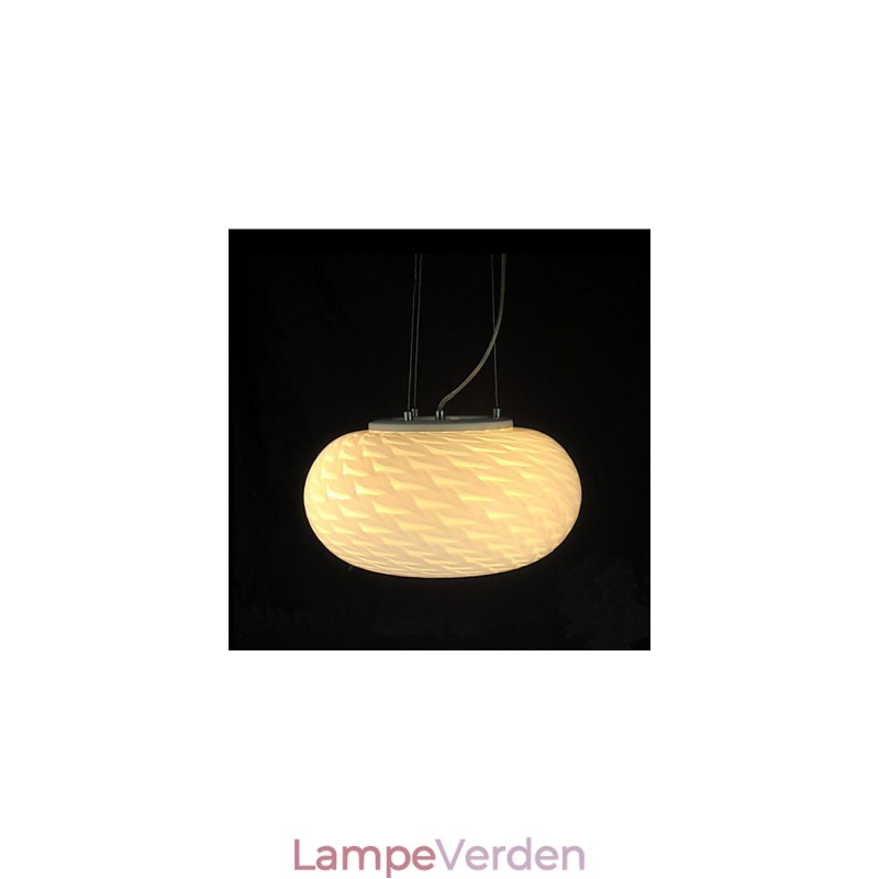 Moderne minimalistisk udskåret mælkehvid lysekronelampe