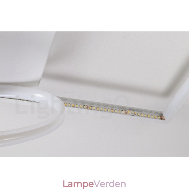 Dæmpbar hvid firkantet træloftslampe Ultratynd loftslampe kan også bruges som væglampe