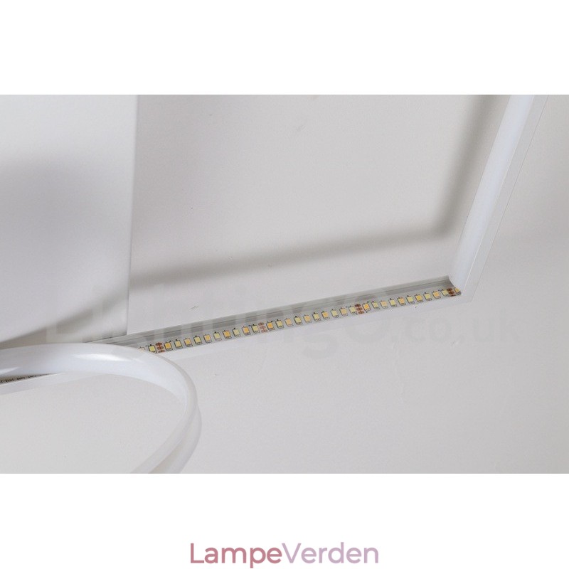 Dæmpbar hvid firkantet træloftslampe Ultratynd loftslampe kan også bruges som væglampe