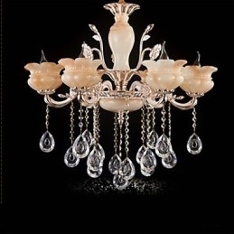 Jade Crystal Pendel lampe Candle Style lysekrone