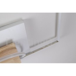 Dæmpbar hvid firkantet træloftslampe Ultratynd loftslampe kan også bruges som væglampe