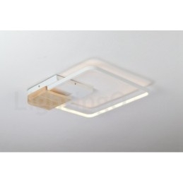 Dæmpbar hvid firkantet træloftslampe Ultratynd loftslampe kan også bruges som væglampe