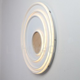 Dæmpbar hvide ringe træloftslampe Ultratynd loftslampe kan også bruges som væglampe