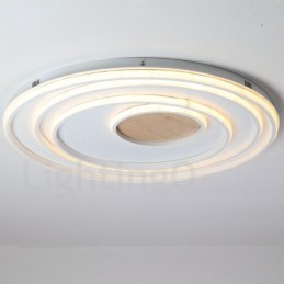Dæmpbar hvide ringe træloftslampe Ultratynd loftslampe kan også bruges som væglampe