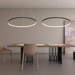 Dæmpbar 63W 100CM Diameter Pendel Modern Design Ring