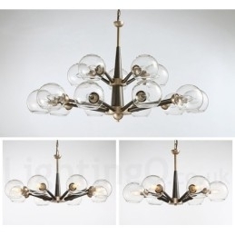 Retro Vintage Magic Bean rustik lysekrone med flere farver glasskærme
