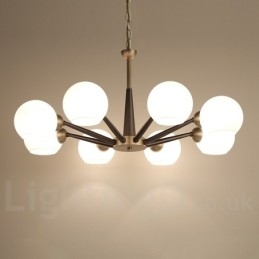 Retro Vintage Magic Bean rustik lysekrone med flere farver glasskærme