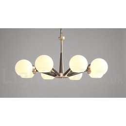 Retro Vintage Magic Bean rustik lysekrone med flere farver glasskærme