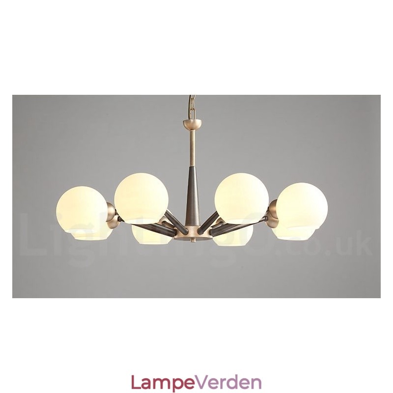 Retro Vintage Magic Bean rustik lysekrone med flere farver glasskærme