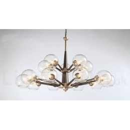 Retro Vintage Magic Bean rustik lysekrone med flere farver glasskærme