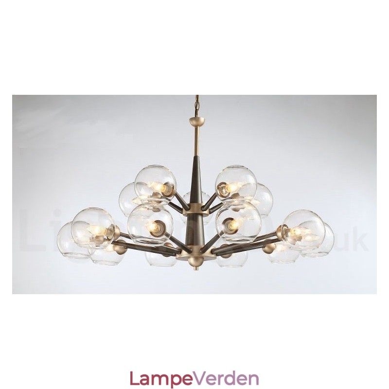 Retro Vintage Magic Bean rustik lysekrone med flere farver glasskærme