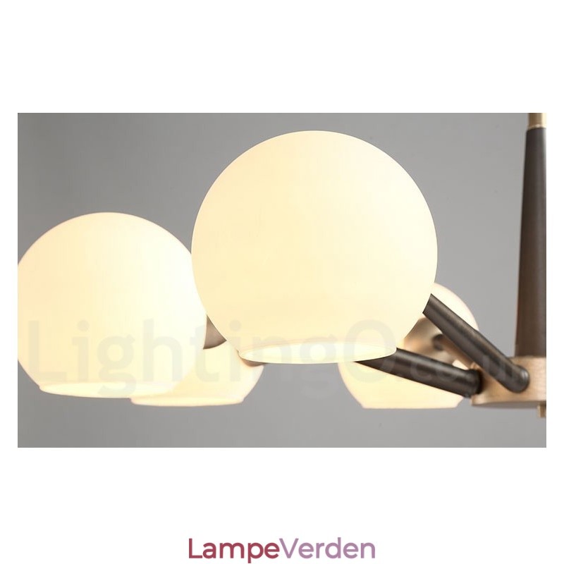 Retro Vintage Magic Bean rustik lysekrone med flere farver glasskærme