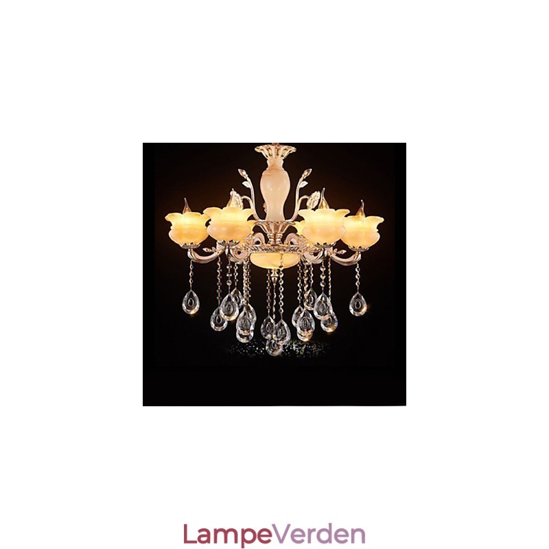 Jade Crystal Pendel lampe Candle Style lysekrone