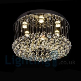 Moderne K9 Krystal Rund Flush Mount Loftslampe