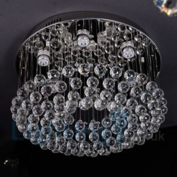 Moderne K9 Krystal Rund Flush Mount Loftslampe