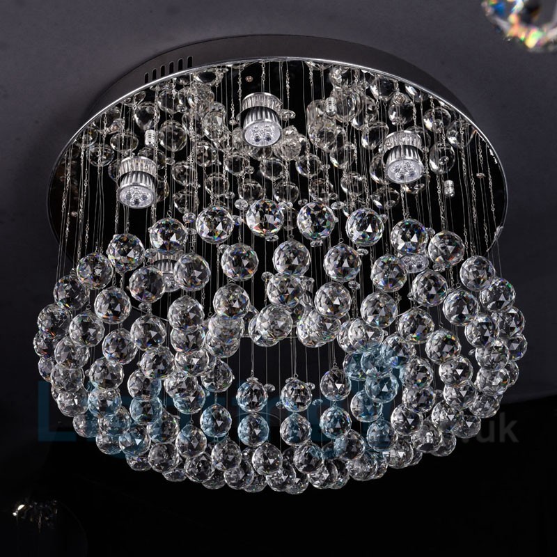 Moderne K9 Krystal Rund Flush Mount Loftslampe