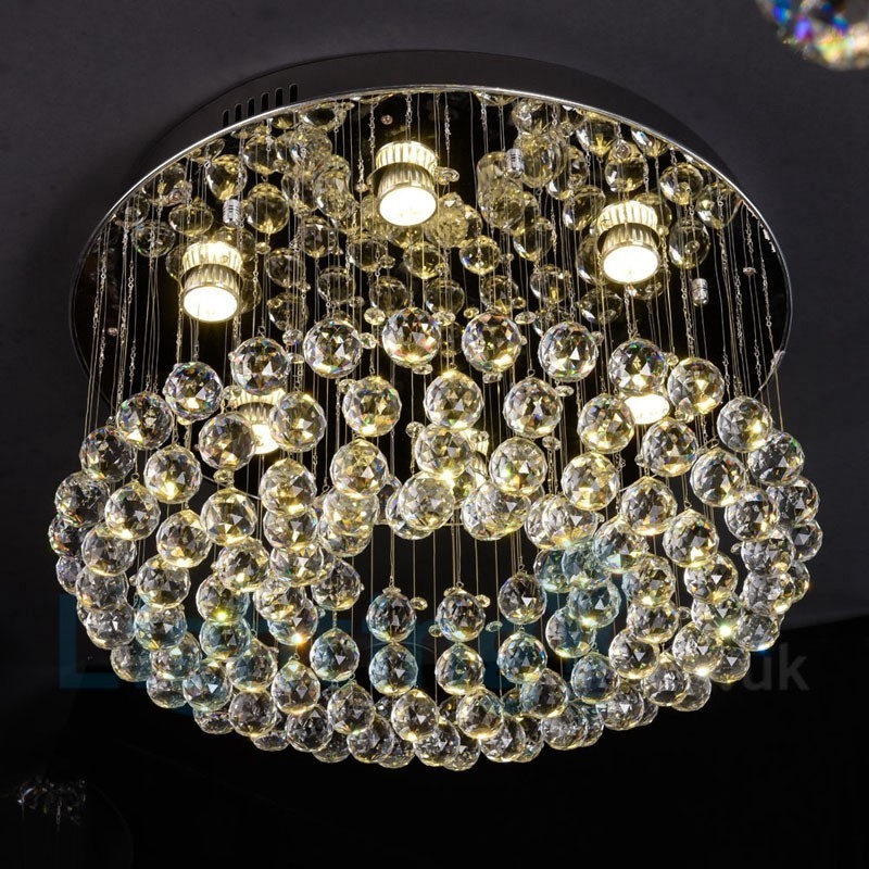 Moderne K9 Krystal Rund Flush Mount Loftslampe