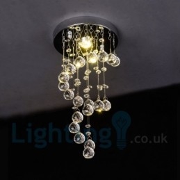 1 lys Moderne K9 Krystal Rund Flush Mount Loftslampe