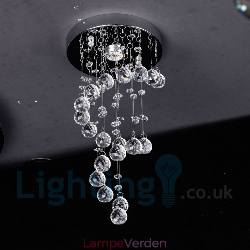 1 lys Moderne K9 Krystal Rund Flush Mount Loftslampe