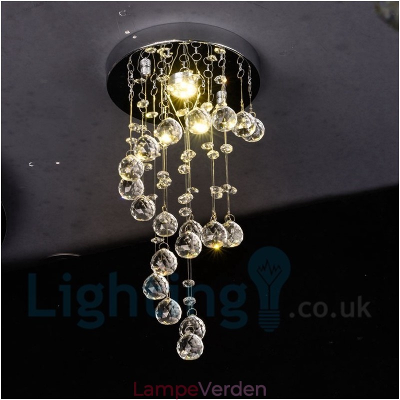 1 lys Moderne K9 Krystal Rund Flush Mount Loftslampe
