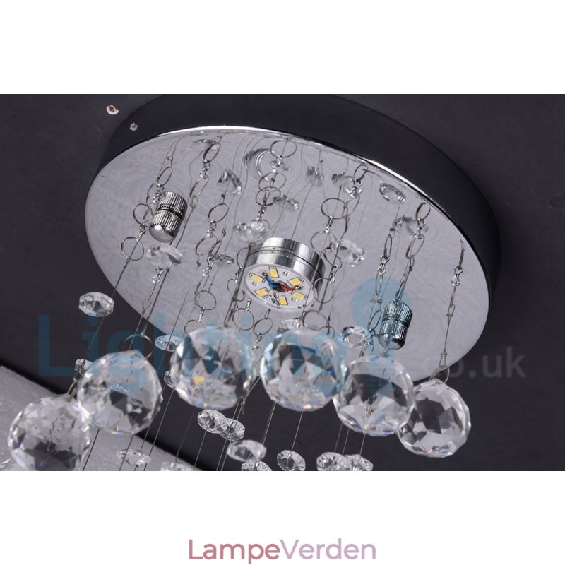 1 lys Moderne K9 Krystal Rund Flush Mount Loftslampe