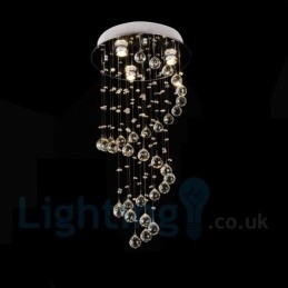3 lys Moderne K9 Krystal Rund Flush Mount Loftslampe