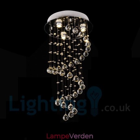 3 lys Moderne K9 Krystal Rund Flush Mount Loftslampe 3 lys Moderne K9 Krystal Rund Flush Mount Loftslampe