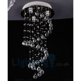 3 lys Moderne K9 Krystal Rund Flush Mount Loftslampe