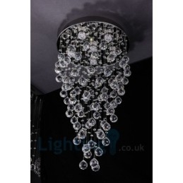 6 Lys Moderne K9 Krystal Rund Flush Mount Loftslampe