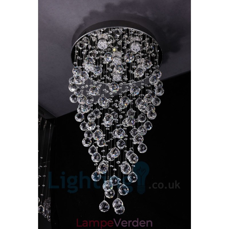 6 Lys Moderne K9 Krystal Rund Flush Mount Loftslampe