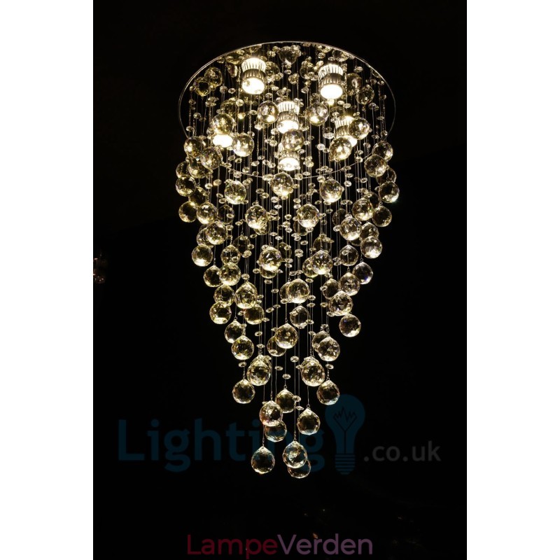 6 Lys Moderne K9 Krystal Rund Flush Mount Loftslampe