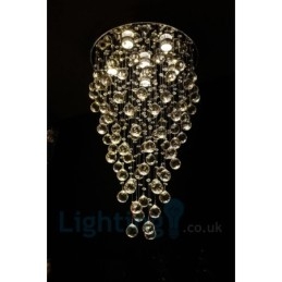 6 Lys Moderne K9 Krystal Rund Flush Mount Loftslampe