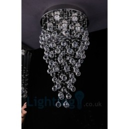 6 Lys Moderne K9 Krystal Rund Flush Mount Loftslampe